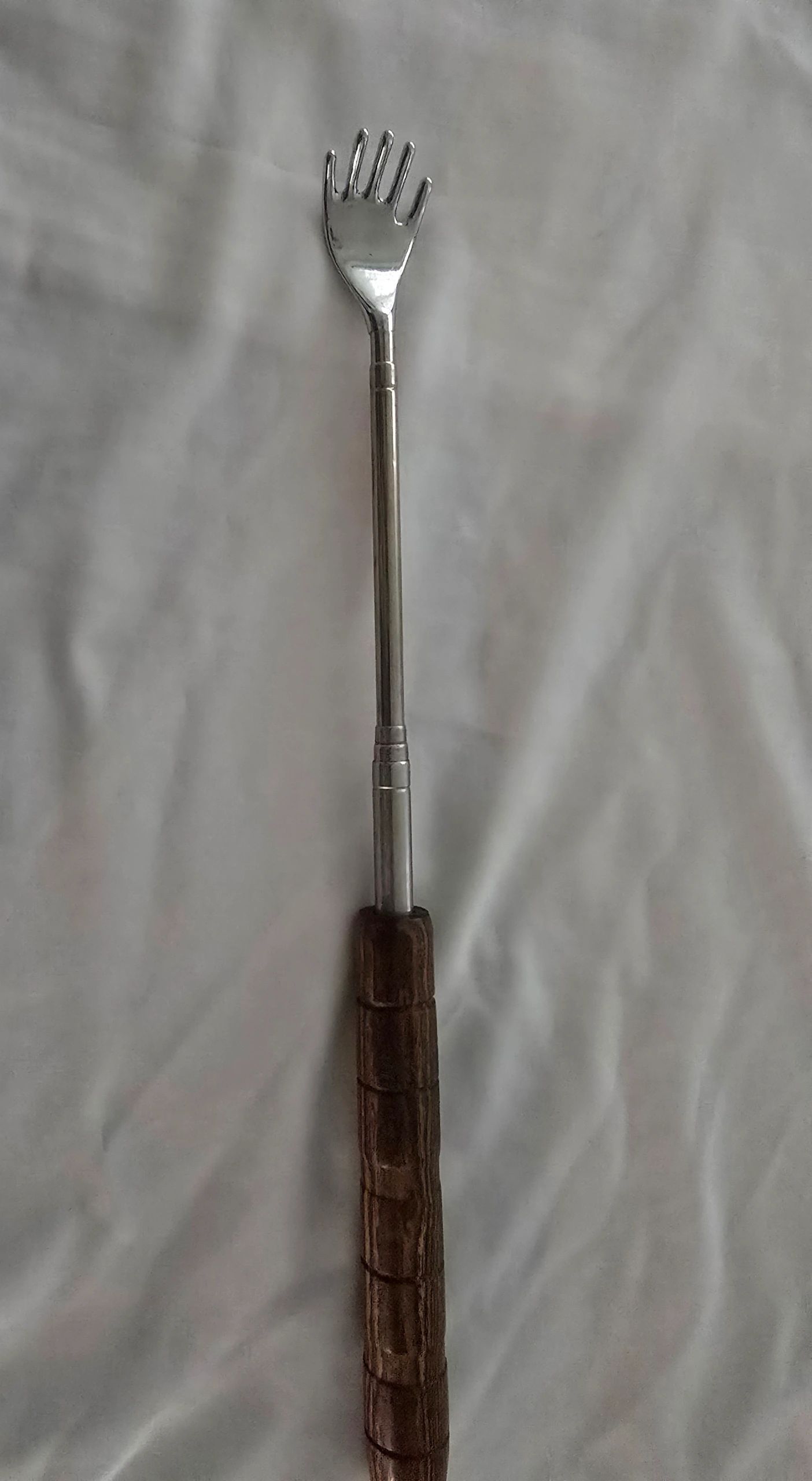 Vintage serving fork with wooden handle